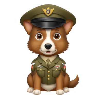 One brown Aussie dog military gear  sticker
