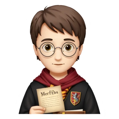 Harran Potter olsun elinde kağıt olsun kağıtta merhaba begüm yazsın sticker