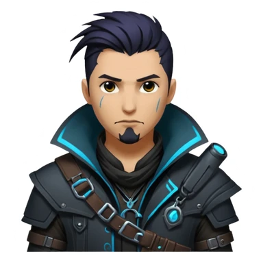shadowrun technomancer raven male sticker