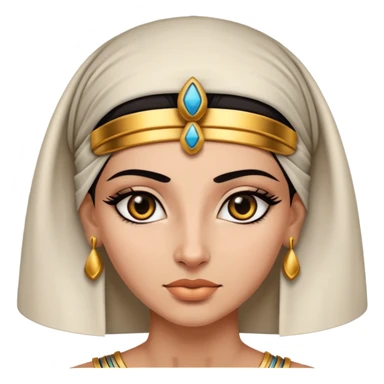 Mujer egipcia con piel blanca y ojos negros sticker