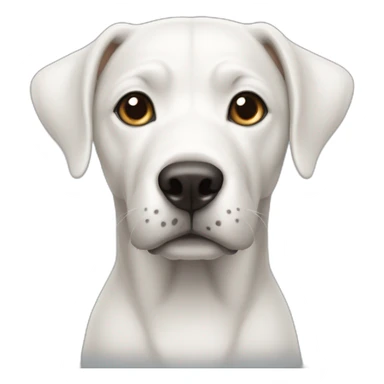 White alabai with cropped ears sticker