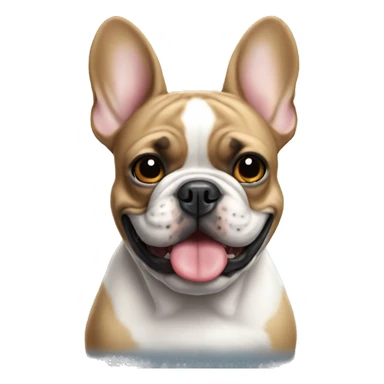 Dog french bulldog head happy sticker