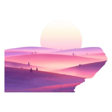 Shiny pastel rose-pink-lavender-violent-gradient sunset aesthetic realistic real life scenery landscape sunrise aesthetic landscape scenery scenic background sticker