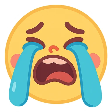 funny crying emoji sticker