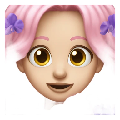 Jaw dropping emoji with pink heart eyes sticker