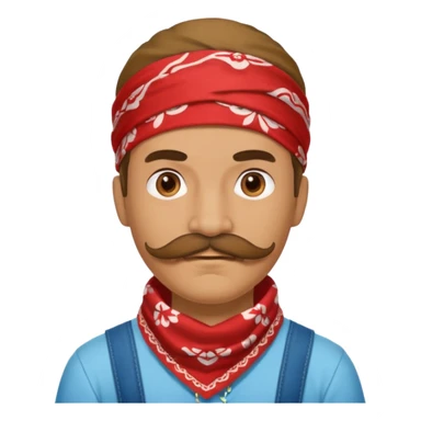 mustached with bandanas sticker