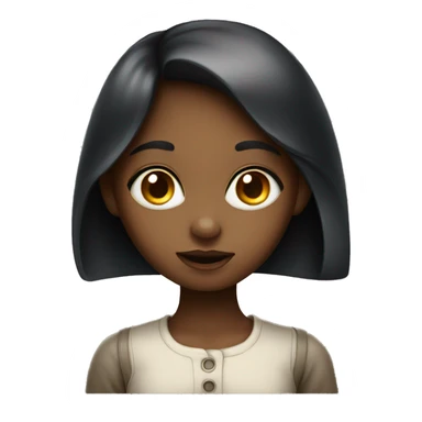 girl with big eyes and apple  sticker