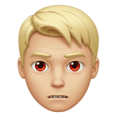blond white boy but evil sticker