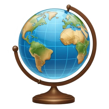 Outline of a  globe sticker
