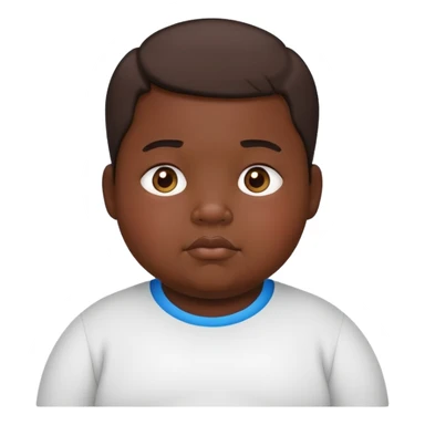 kind of dark skin short fat kid with double chin sticker