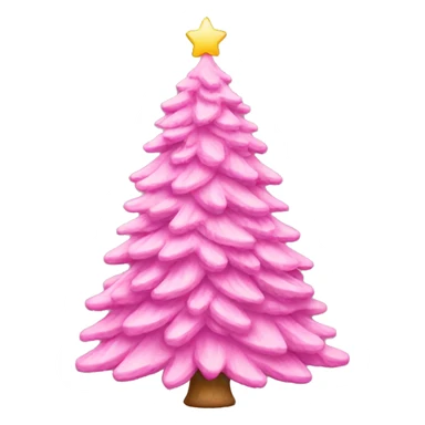 Pink Christmas tree sticker