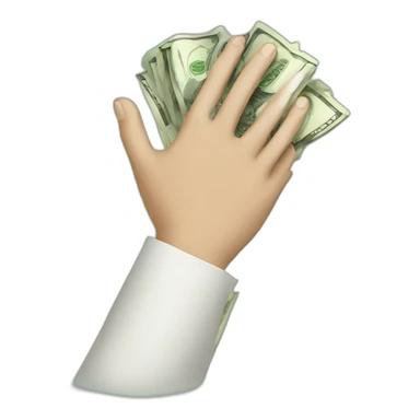 money in hands sticker