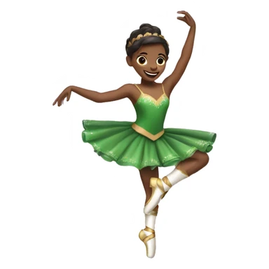 A dancer doing a pirouette in elf shoes for Christmas sticker