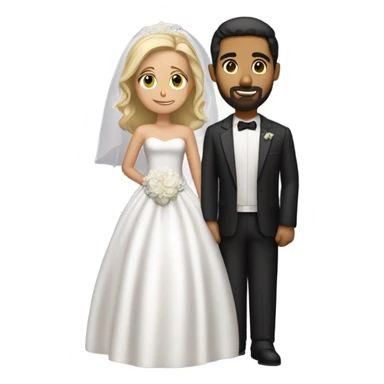 Puerto rican beard short hair marrying  with blond woman  sticker