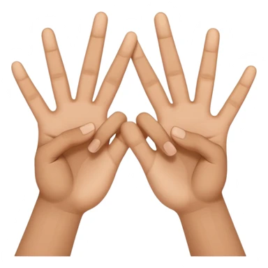 Two hands interlocking peace signs sticker