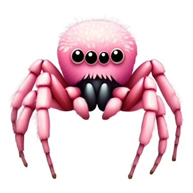 pink thick jumping spider  sticker