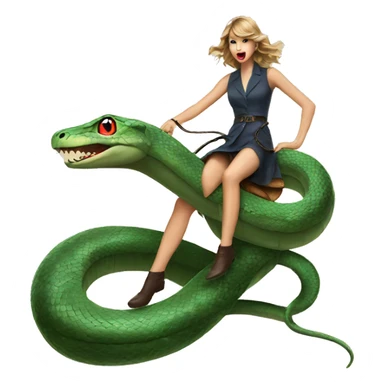 Taylor swift riding a snake sticker