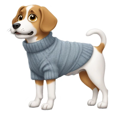 Dog in the swether  sticker