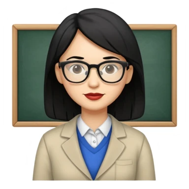 TEACHER LIGHT SKIN BLACK HAIR FULL BODY sticker