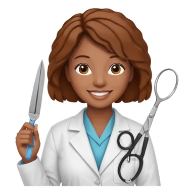 Black women beautician sticker