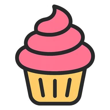 cupcake with pink icing sticker