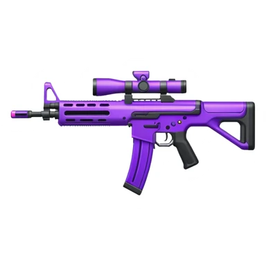  shooter game with this color purple  and neon green make it as an assult rifle sticker