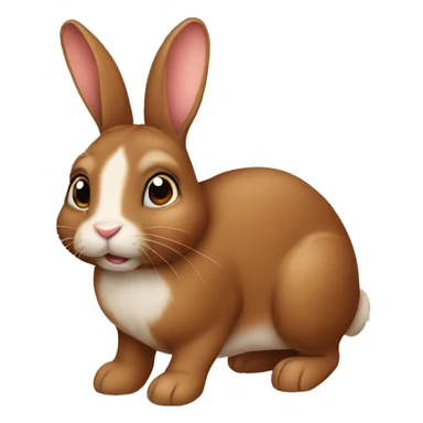 Brown bunny  sticker
