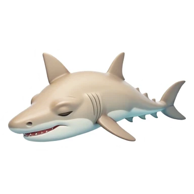 Meme-Worthy Cute Sleeping Hammerhead Shark Portrait Emoji, Head and body resting peacefully with a contented expression, showcasing its uniquely shaped hammerhead with closed, serene eyes and a relaxed, streamlined form, Simplified yet adorably endearing features, highly detailed, glowing with a soft, drowsy ocean light, high shine, relaxed and utterly lovable, stylized with an air of playful laziness, soft glowing outline, capturing the essence of a sleeping hammerhead that feels destined to become the next viral icon of adorable slumber! sticker