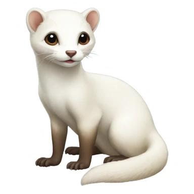 white female stoat sticker