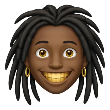 Black dread head sticker