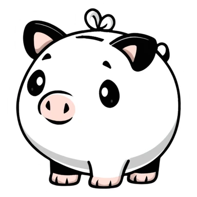 white piggy bank sticker