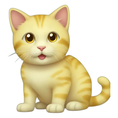 a little yellow kitty sticker