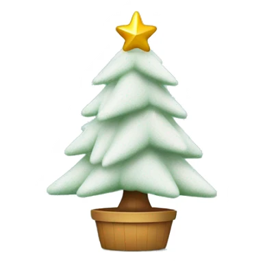 flocked christmas tree with star on top  sticker