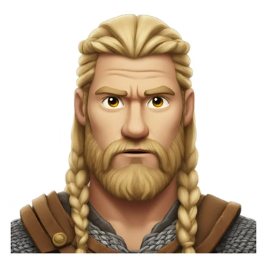 Viking photorealistic serious sticker