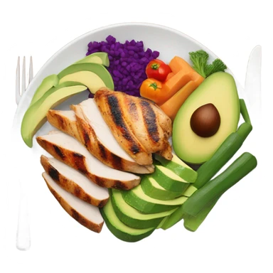 🥗 Balanced Meal – A colorful plate with a balanced meal sticker