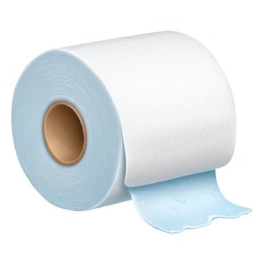 Ice covered toilet paper sticker