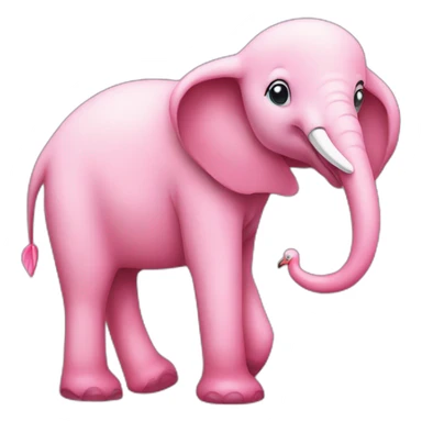 elephant flamingo cross sticker