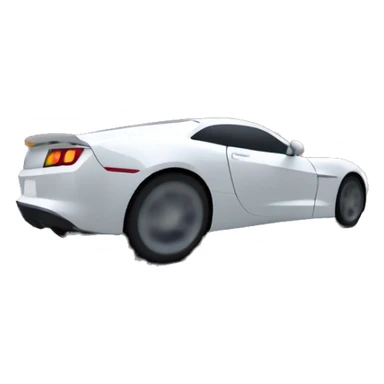 Far POV of a sleek sports car speeding through the city with a white roadman in a black ski mask inside, seen through the windows. The entire car is visible, in motion, with blurred streets in the background sticker