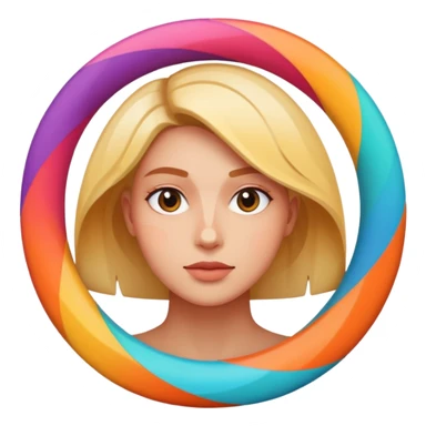 spiral with a human figure inside sticker