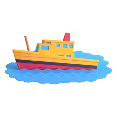 boat sinking in water sticker
