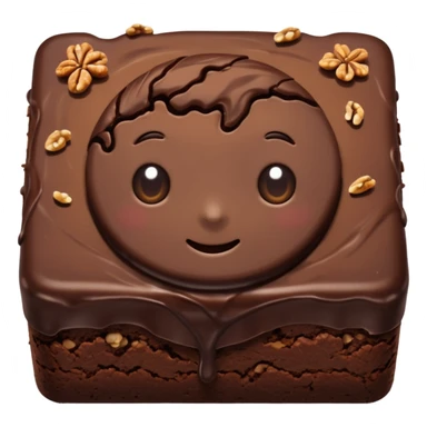 A chocolaty walnut brownie sticker
