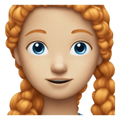 ginger girl with blue eyes  sticker
