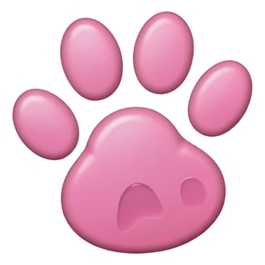 pink pawprint sticker
