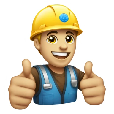 Happy injured worker doing a thumbs up  sticker
