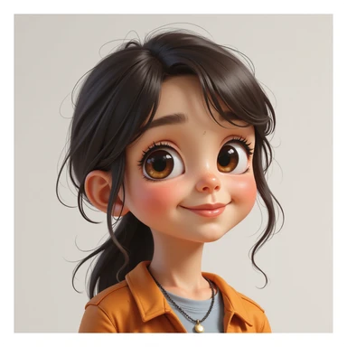 cute girl, photorealistic style, variation 2 sticker
