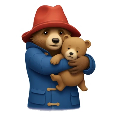 Animated Paddington bear hugging sticker