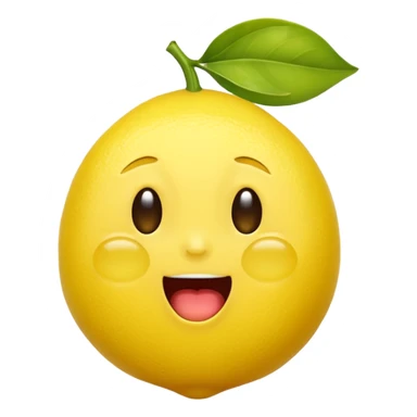 Lemon emoji 🍋 with a crying laughing face 😂 sticker
