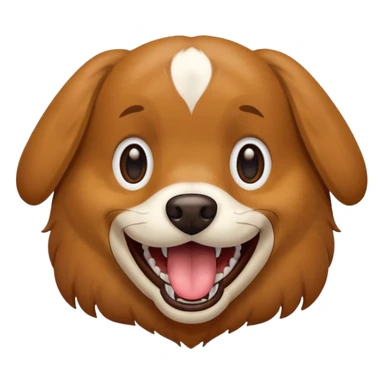 Dog with big smiling mouth but no teeth. Base the image off of the character "DogDay" sticker