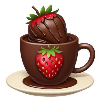 Chocolate Dubai covered strawberries in cup sticker