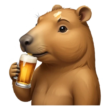 Capibara with a modelo beer drink sticker